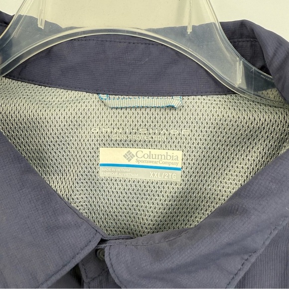 Columbia Shirt Mens XXL Blue Long Sleeve Vented Utility Silver Ridge AM7453 NEW - Picture 5 of 10